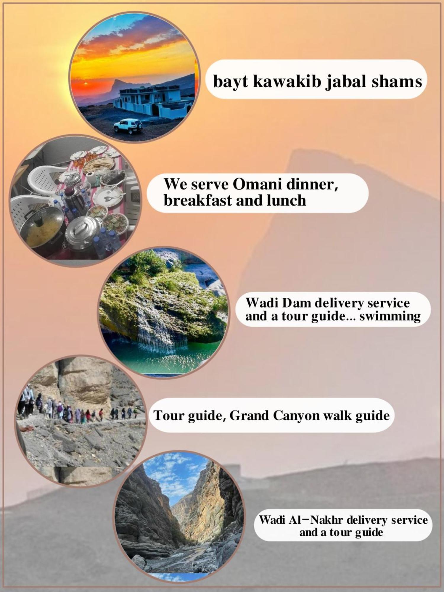 Jabal Shams Bayt Kawakib Villa Misfah Bagian luar foto